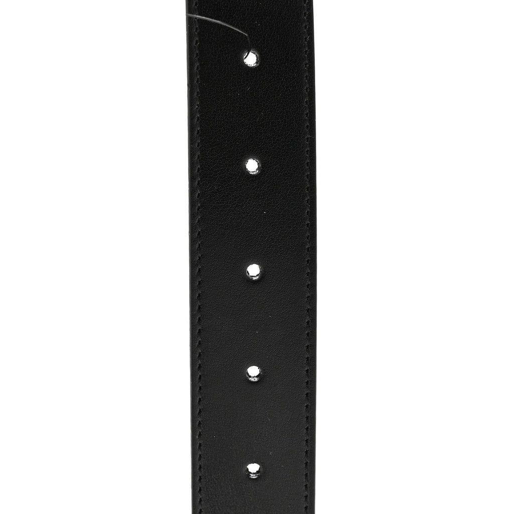 Gucci Plutone Calfskin Plaque GG 30mm Belt 80 32 Black
