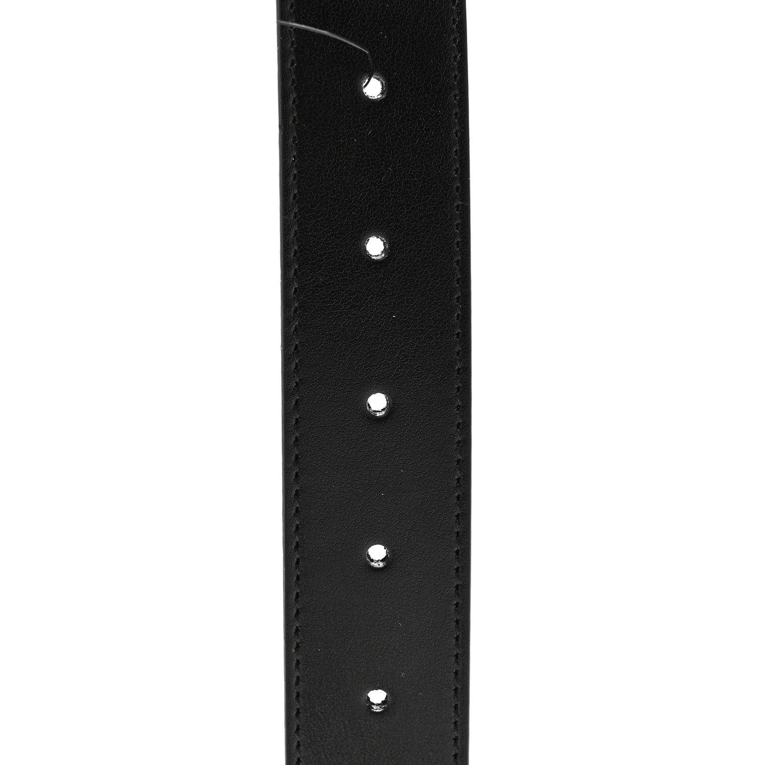 Gucci Plutone Calfskin Plaque GG 30mm Belt 80 32 Black