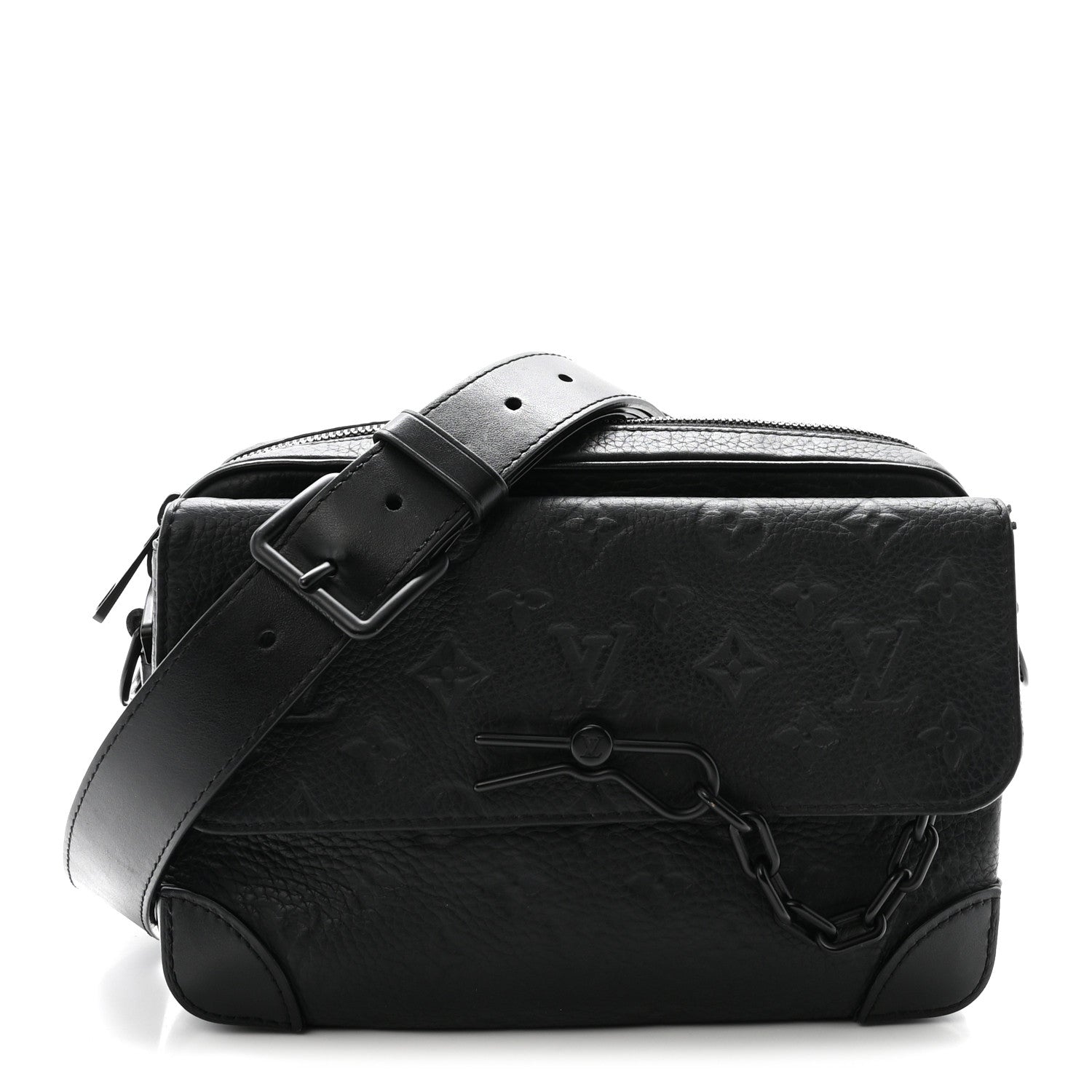Louis Vuitton Taurillon Monogram Steamer Messenger Black