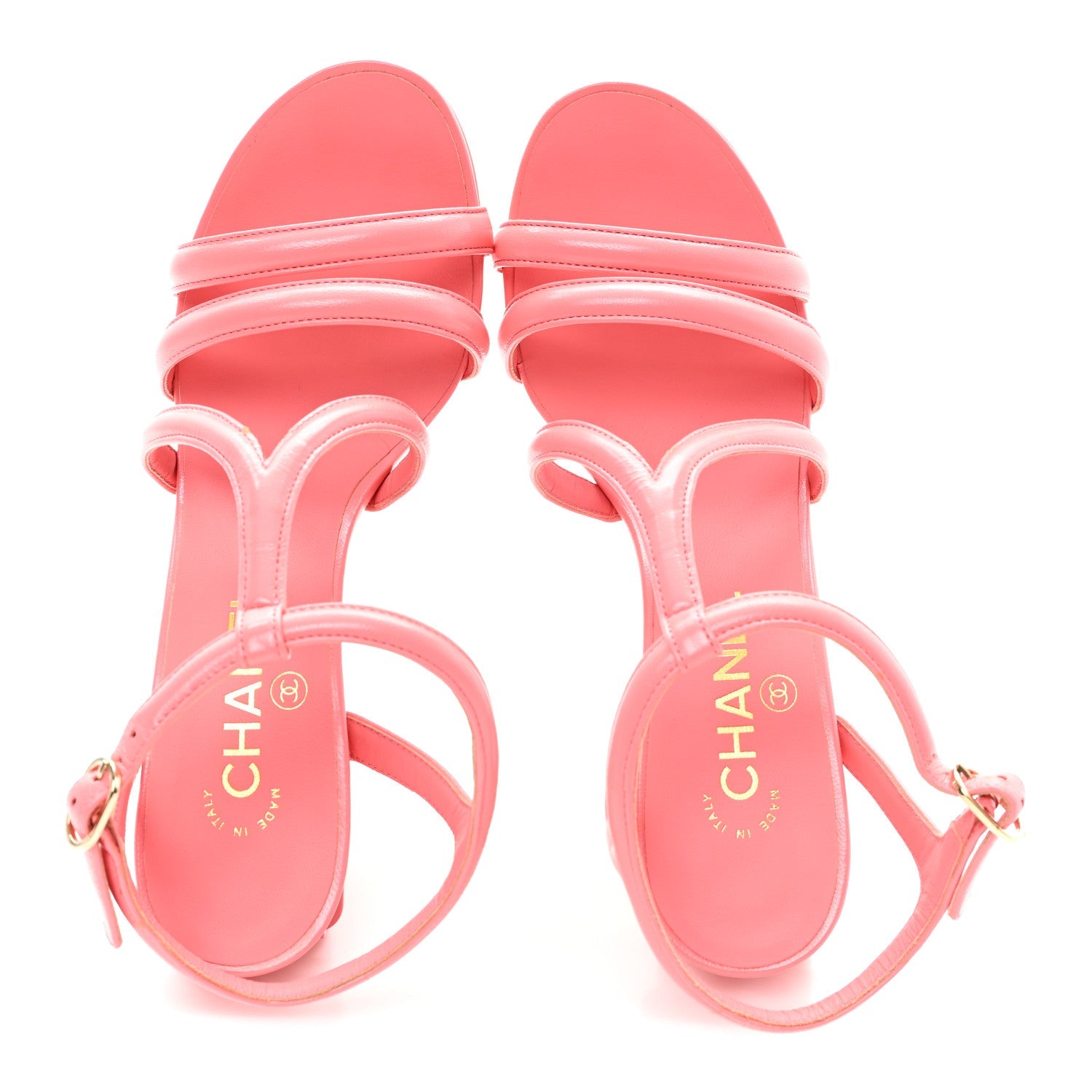 Goatskin Parthenon Platform Sandals 38.5 Pink