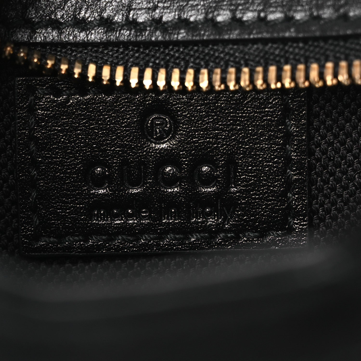 Gucci Calfskin Mini Moon Side Shoulder Bag Black