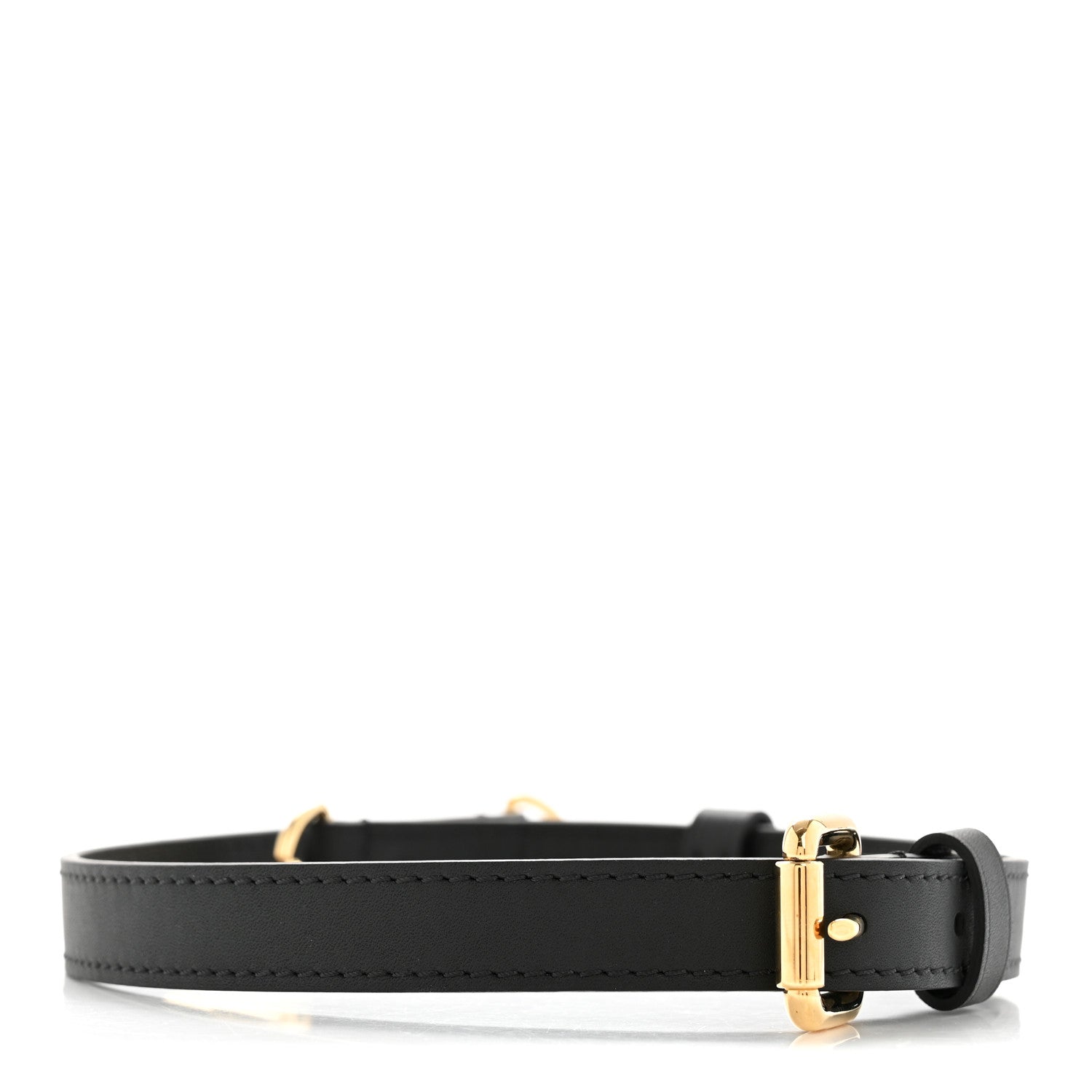Louis Vuitton Calfskin 18mm Adjustable Shoulder Strap Black