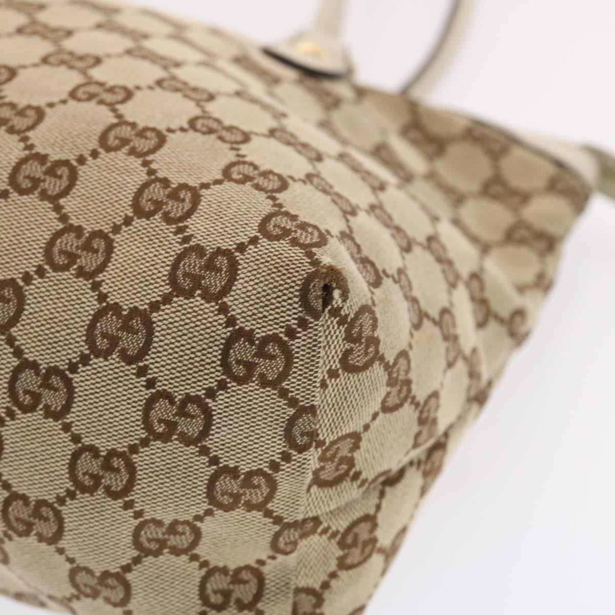 GUCCI GG Canvas Tote Bag Beige 211942  49604
