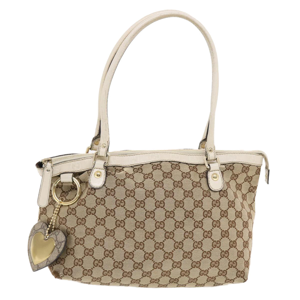 GUCCI GG Canvas Tote Bag Beige 211942  49604