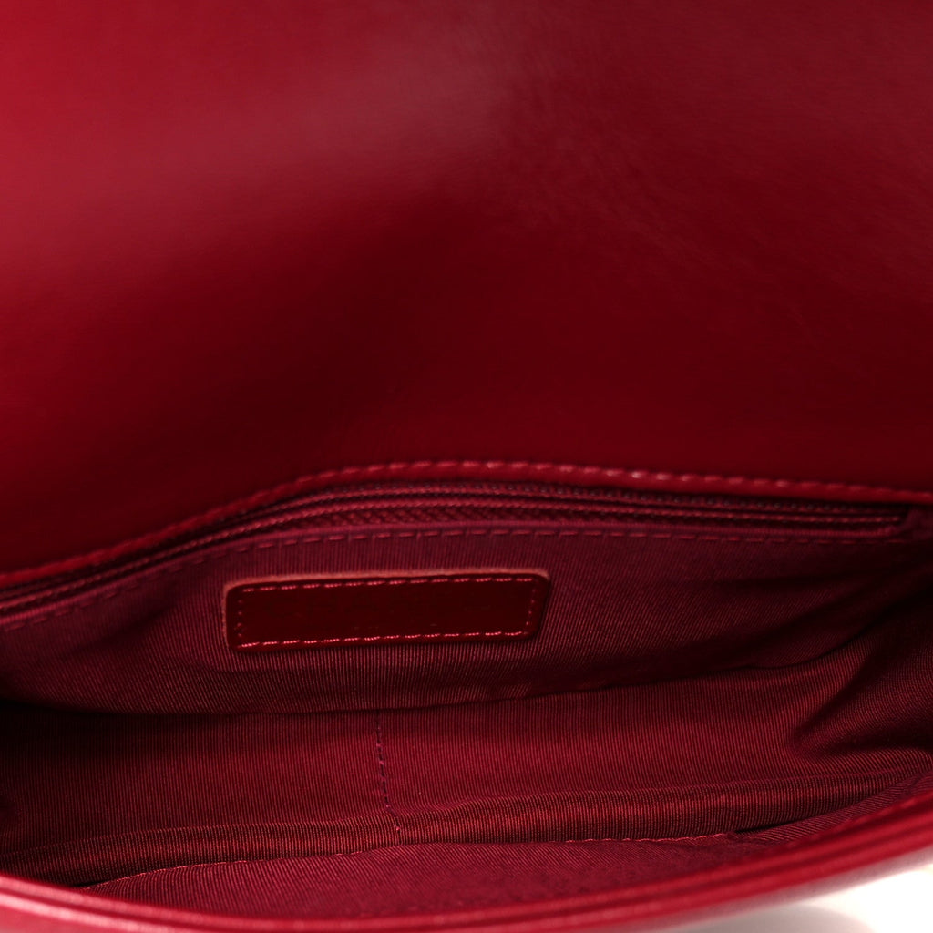 Chanel Shiny Lambskin Quilted Small Fashion Therapy Flap Bag Red