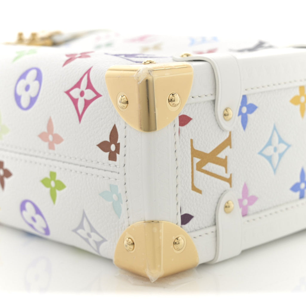 Louis Vuitton LV x TM Cowhide Monogram Multicolor Side Trunk MM White