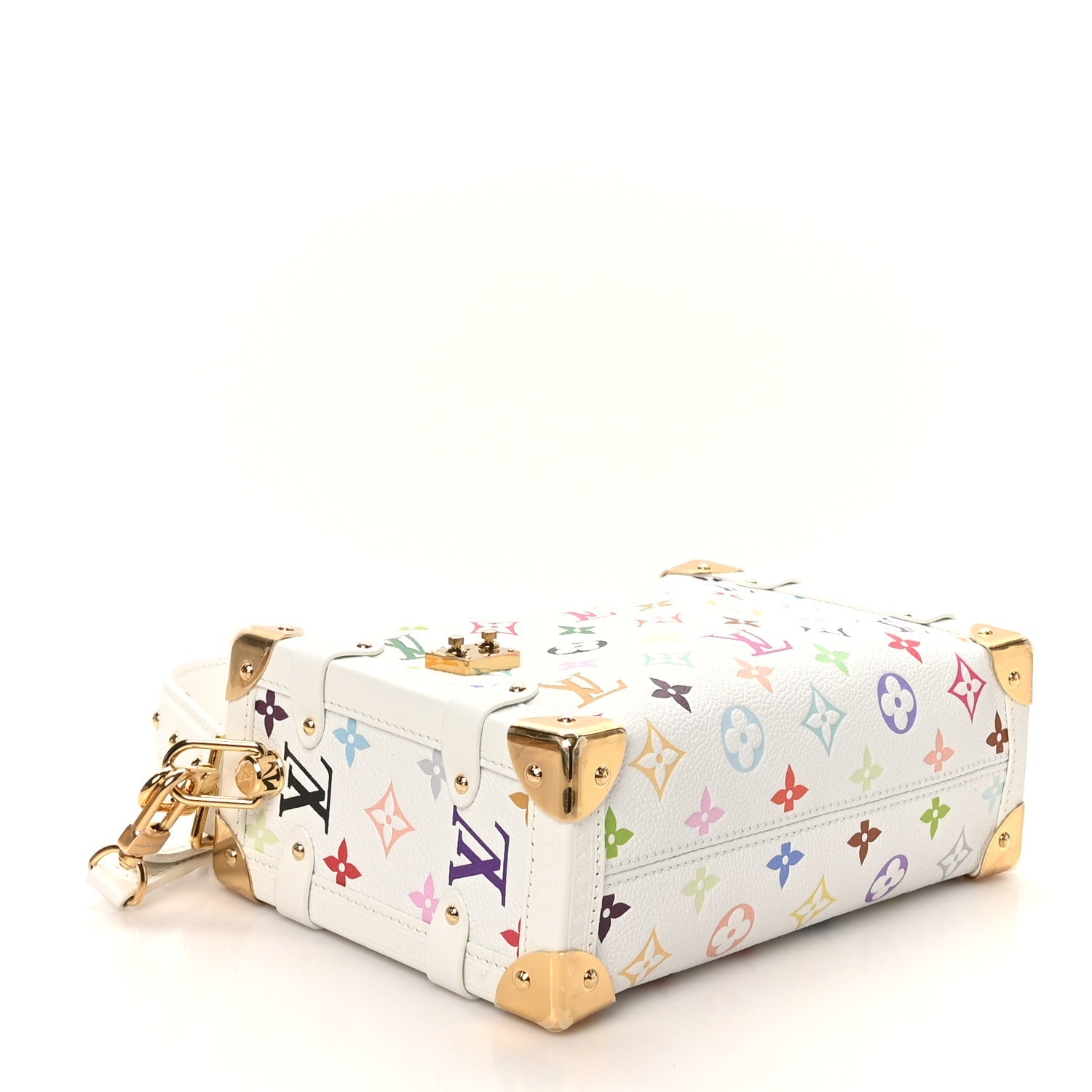 Louis Vuitton LV x TM Cowhide Monogram Multicolor Side Trunk MM White