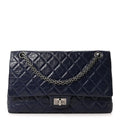 Chanel Aged Calfskin Quilted 2.55 Reissue 226 Flap Dark Blue