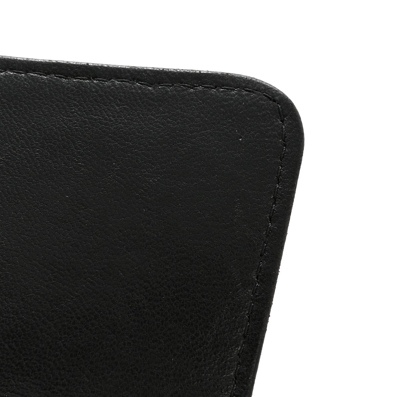 Lambskin Quilted Large Gusset Flap Wallet Black