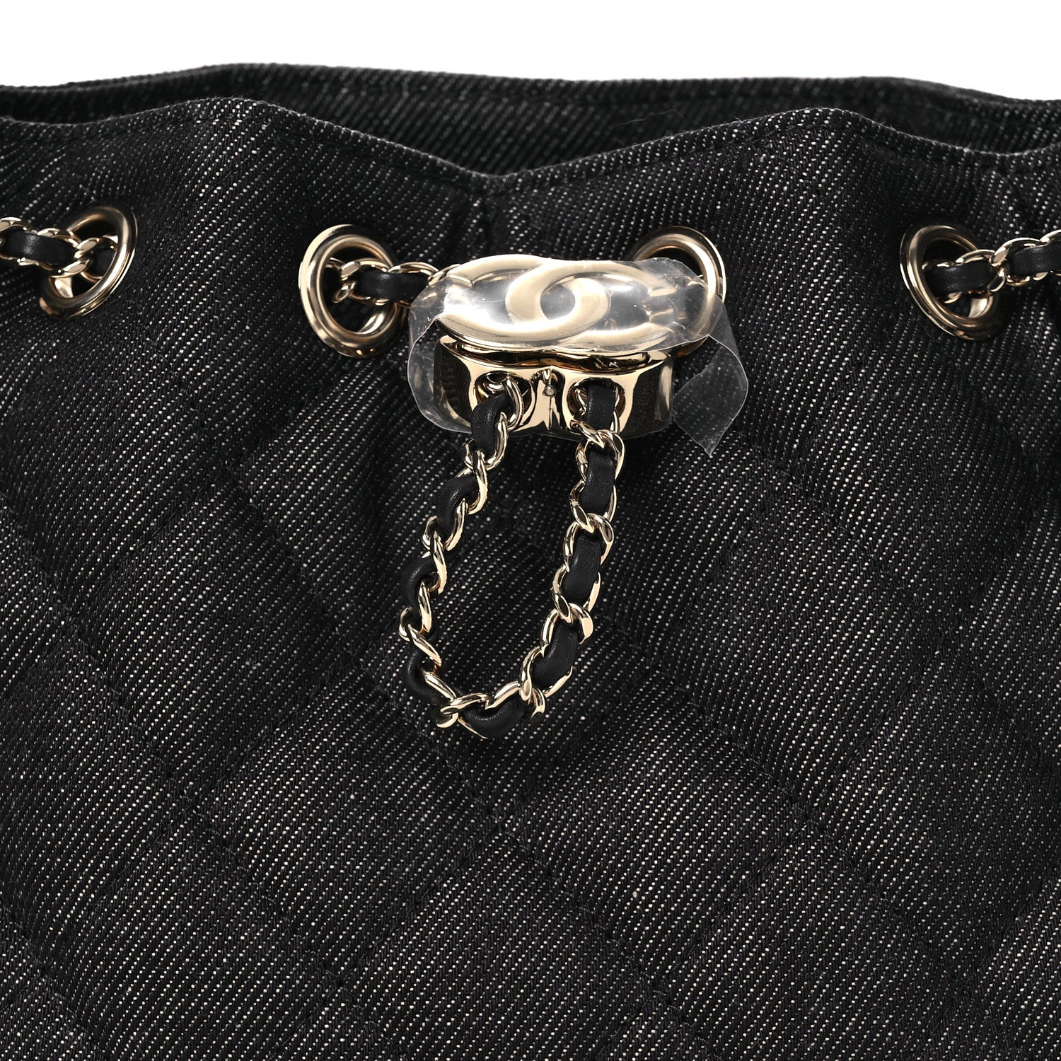 Chanel Denim Quilted Mini Chanel 25 Handbag Dark Blue