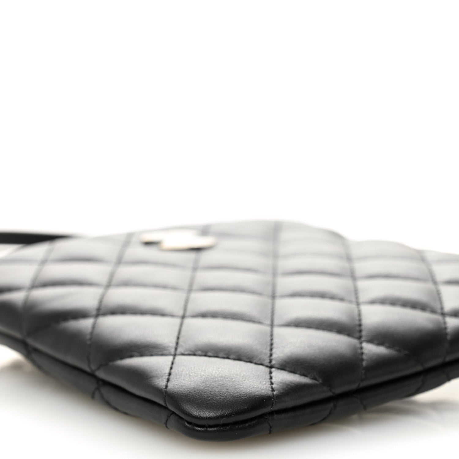 Chanel Lambskin Quilted Uniform Crossbody Bag Black
