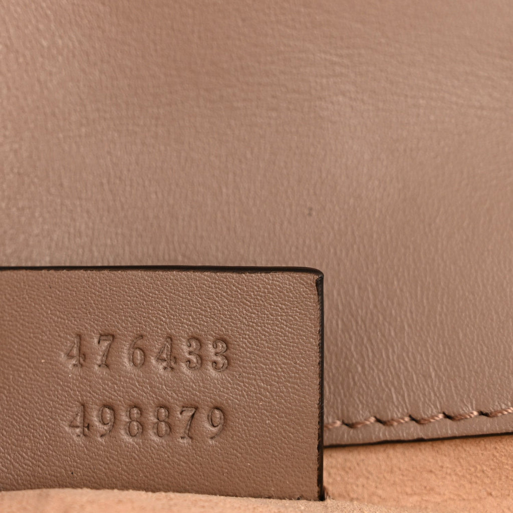 Gucci Calfskin Matelasse Super Mini GG Marmont Shoulder Bag Porcelain Rose