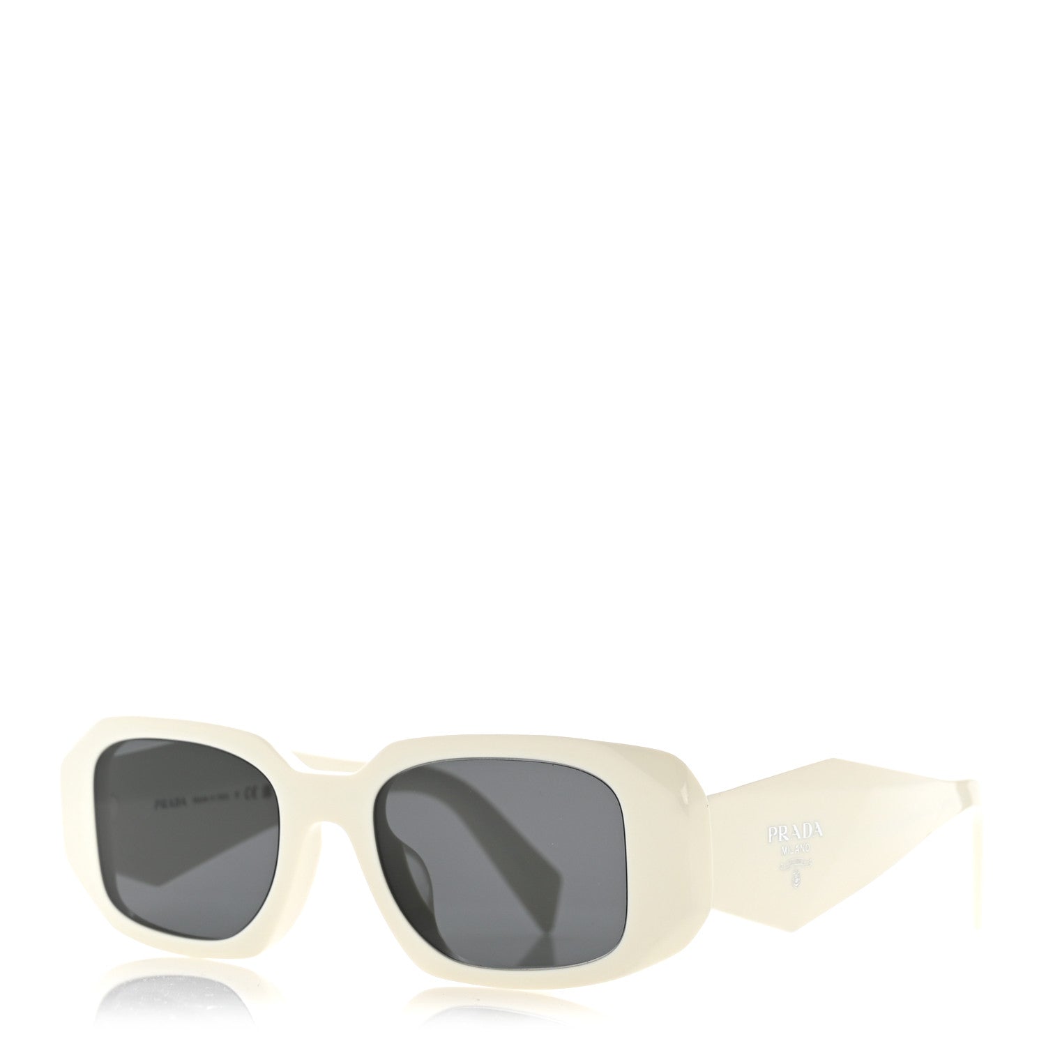 Prada Acetate Symbole Sunglasses SPR 17W White