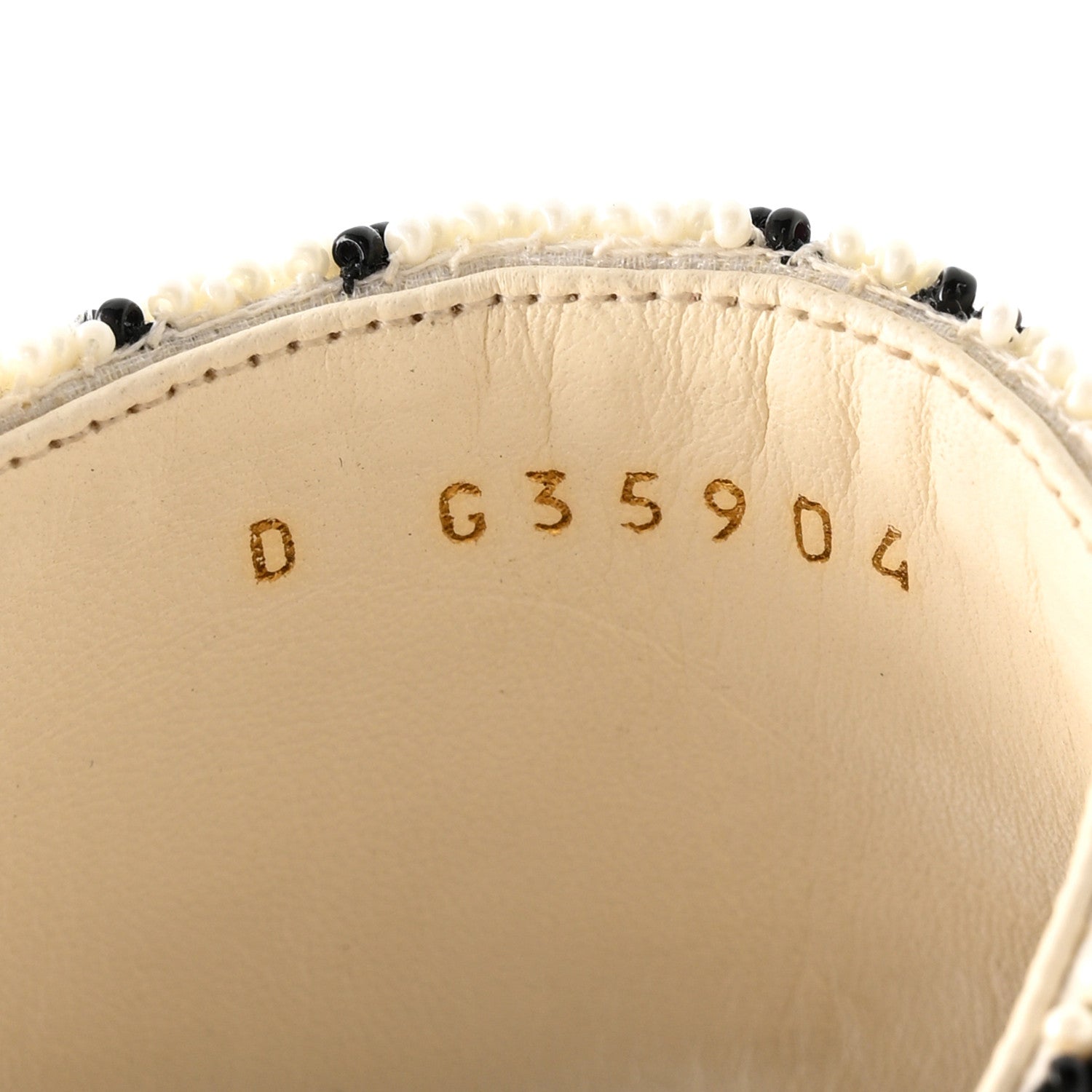 Pearl Embroidery CC Mules 38.5 Black White
