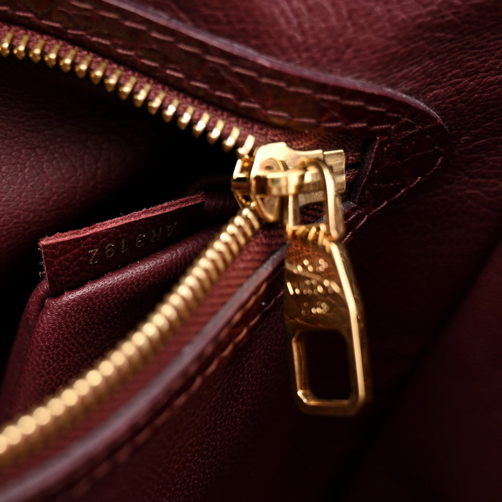 Louis Vuitton Ostrich Lizard Majestueux Tote MM Bordeaux