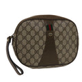 GUCCI GG Canvas Web Sherry Line Clutch Bag Beige Red Green 89 01 034  49787