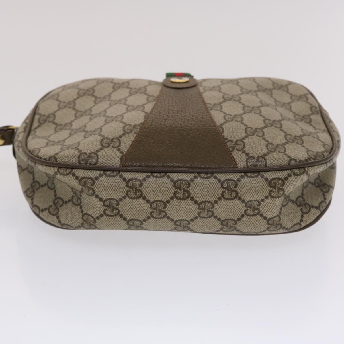 GUCCI GG Canvas Web Sherry Line Clutch Bag Beige Red Green 89 01 034  49787