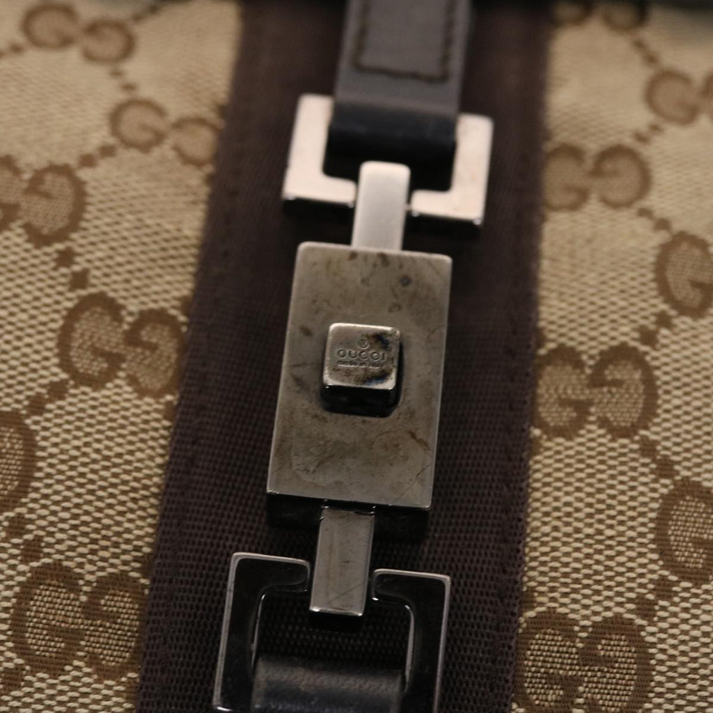 GUCCI GG Canvas Jackie Hand Bag Beige 001 3734  49789