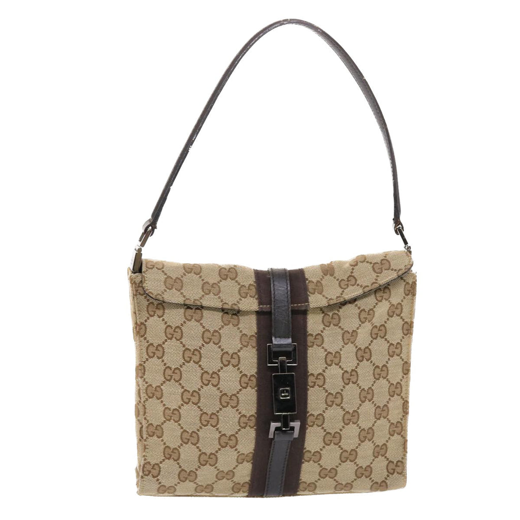 GUCCI GG Canvas Jackie Hand Bag Beige 001 3734  49789