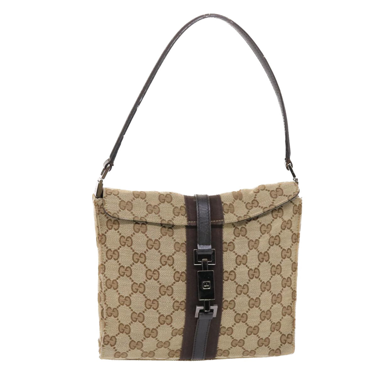 GUCCI GG Canvas Jackie Hand Bag Beige 001 3734  49789