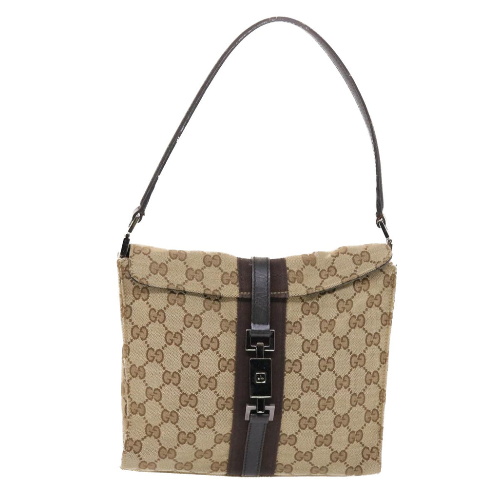 GUCCI GG Canvas Jackie Hand Bag Beige 001 3734  49789