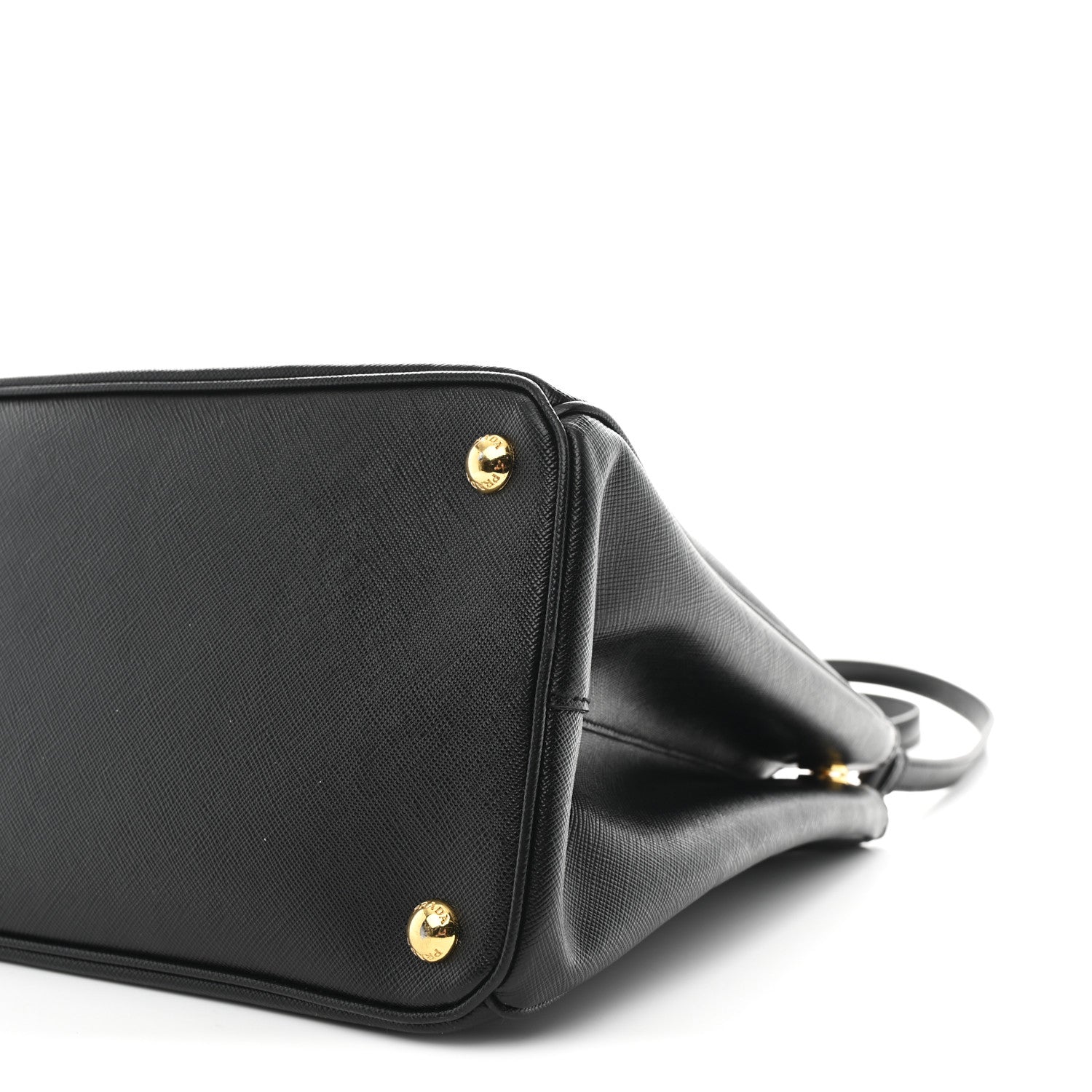 Prada Saffiano Lux Medium Galleria Double Zip Black Black
