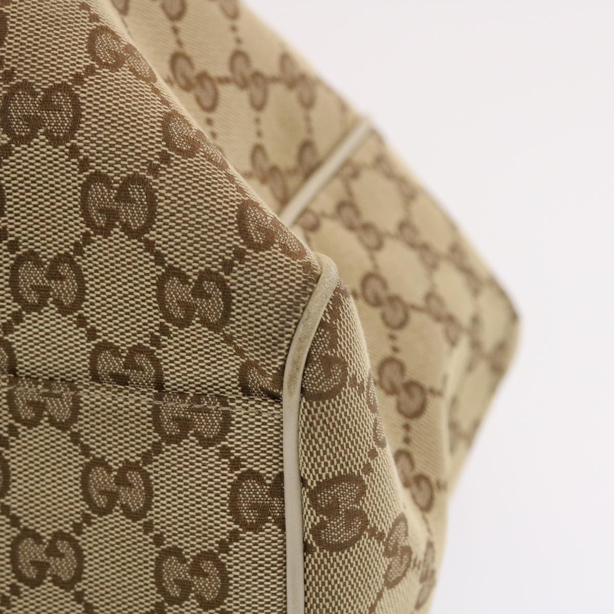 GUCCI GG Canvas Hand Bag Beige 211944  49795