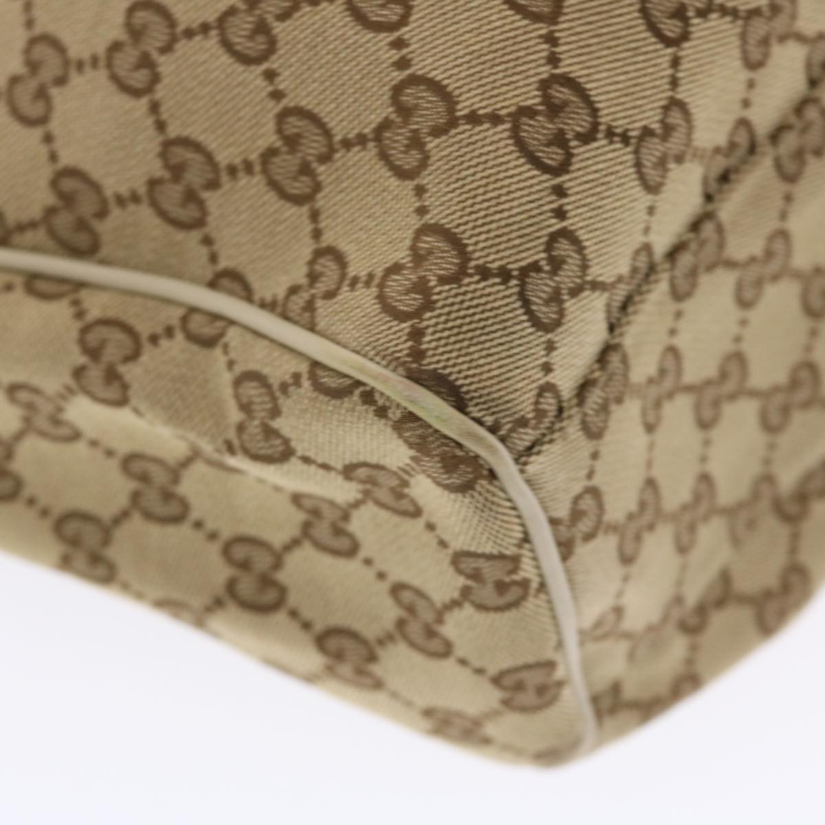 GUCCI GG Canvas Hand Bag Beige 211944  49795