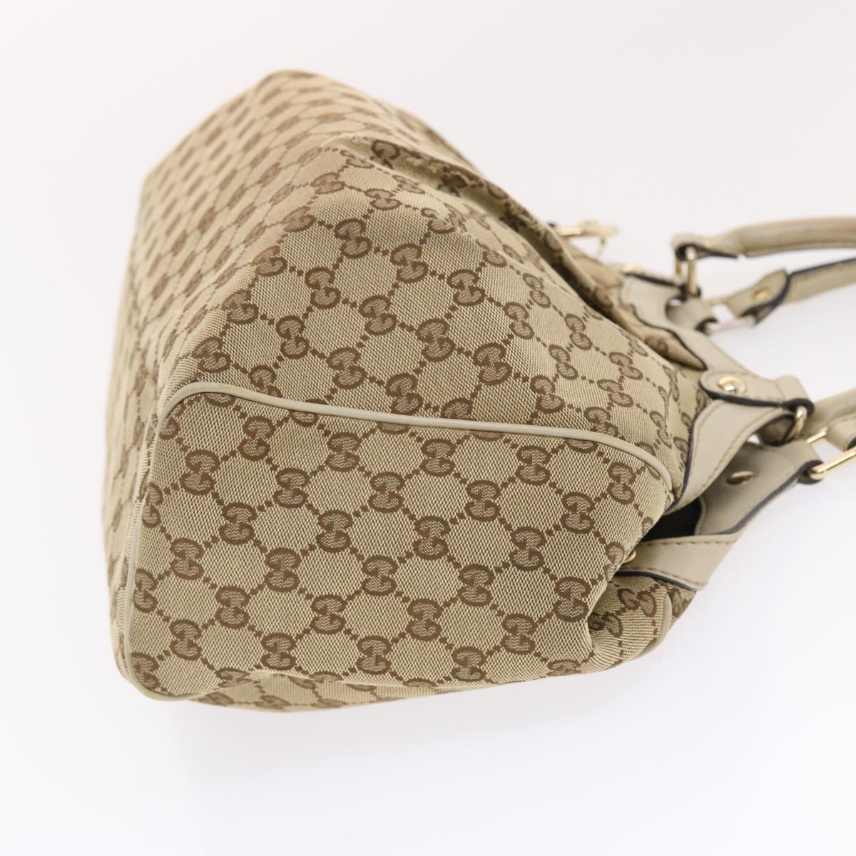 GUCCI GG Canvas Hand Bag Beige 211944  49795