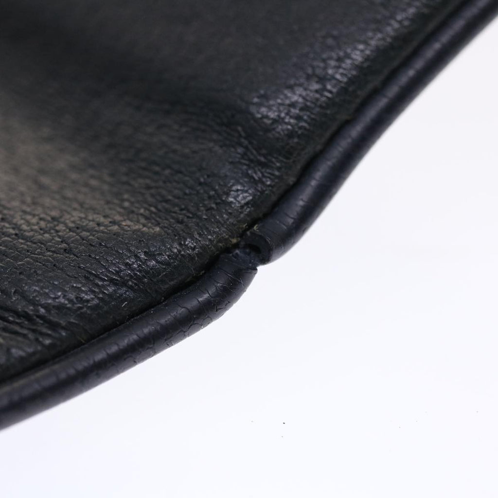 GUCCI GG Canvas Clutch Bag PVC Leather Gray Navy 89 02 075  49798
