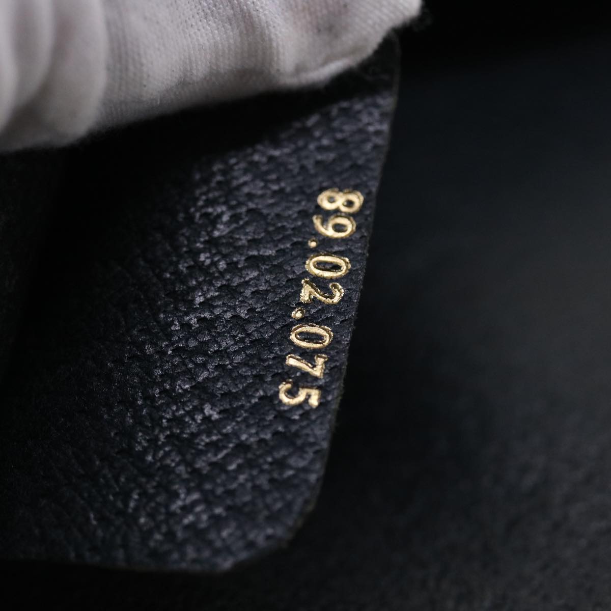 GUCCI GG Canvas Clutch Bag PVC Leather Gray Navy 89 02 075  49798