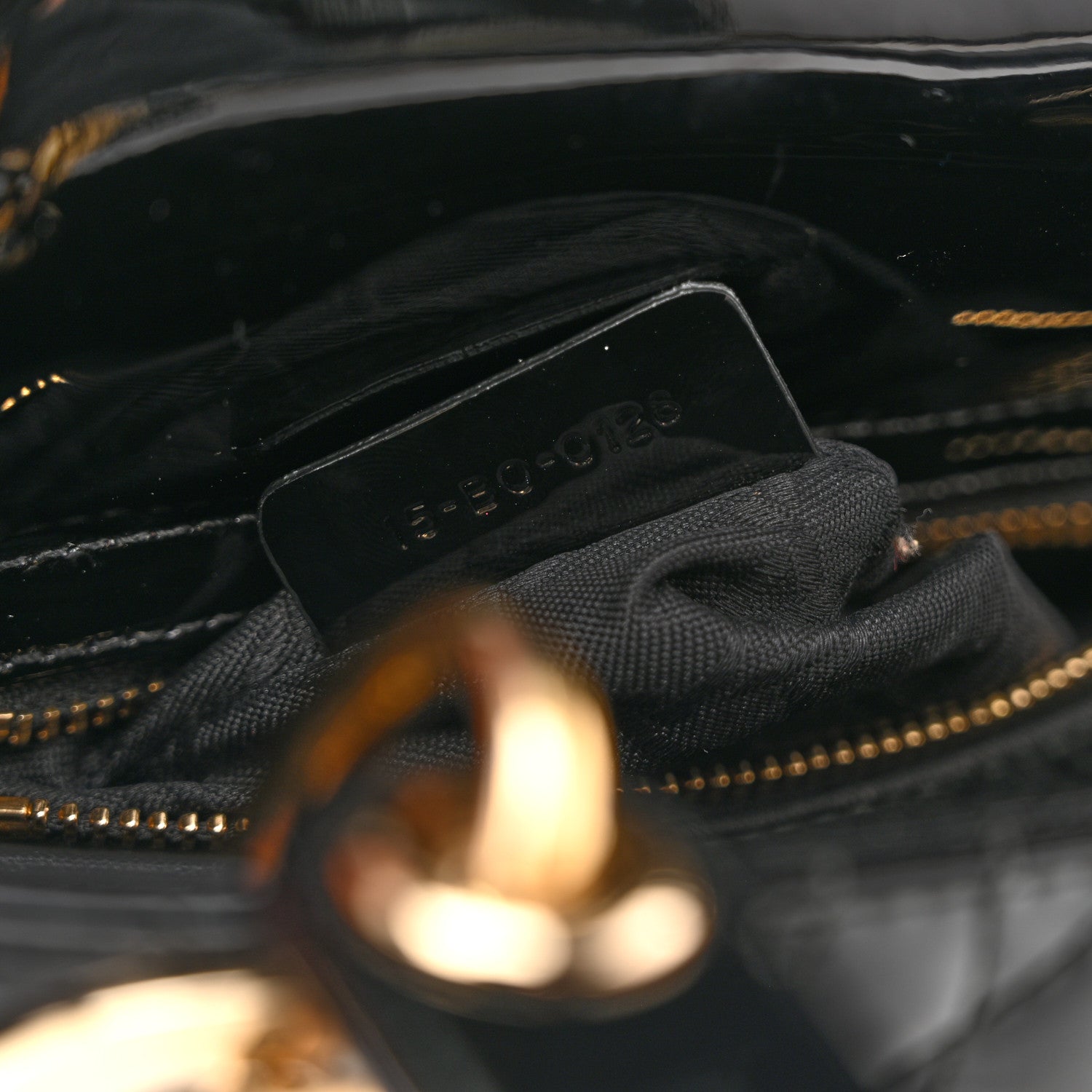 Christian Dior Patent Cannage Mini Lady Dior Black