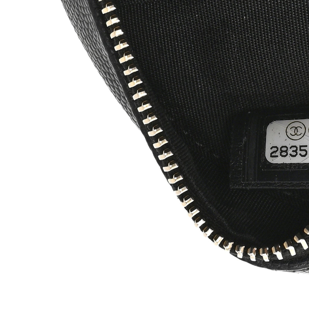 Chanel Caviar Quilted Round Filigree Crossbody Black