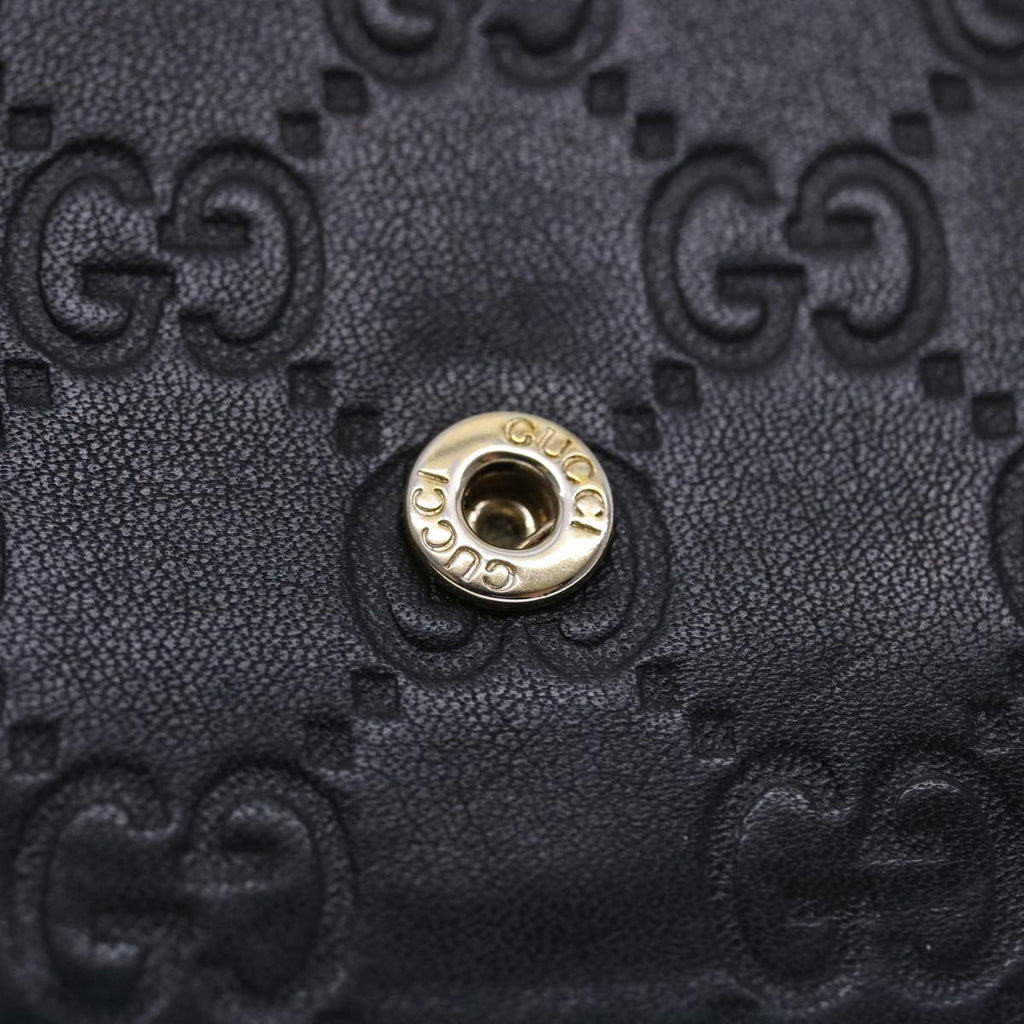 GUCCI GG Canvas ssima Long Wallet Black  49845