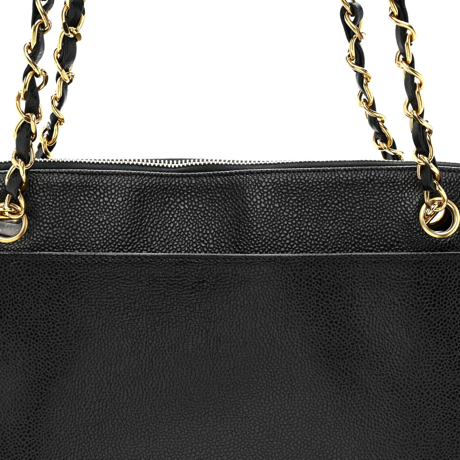 Chanel Caviar Triple CC Shoulder Bag Black