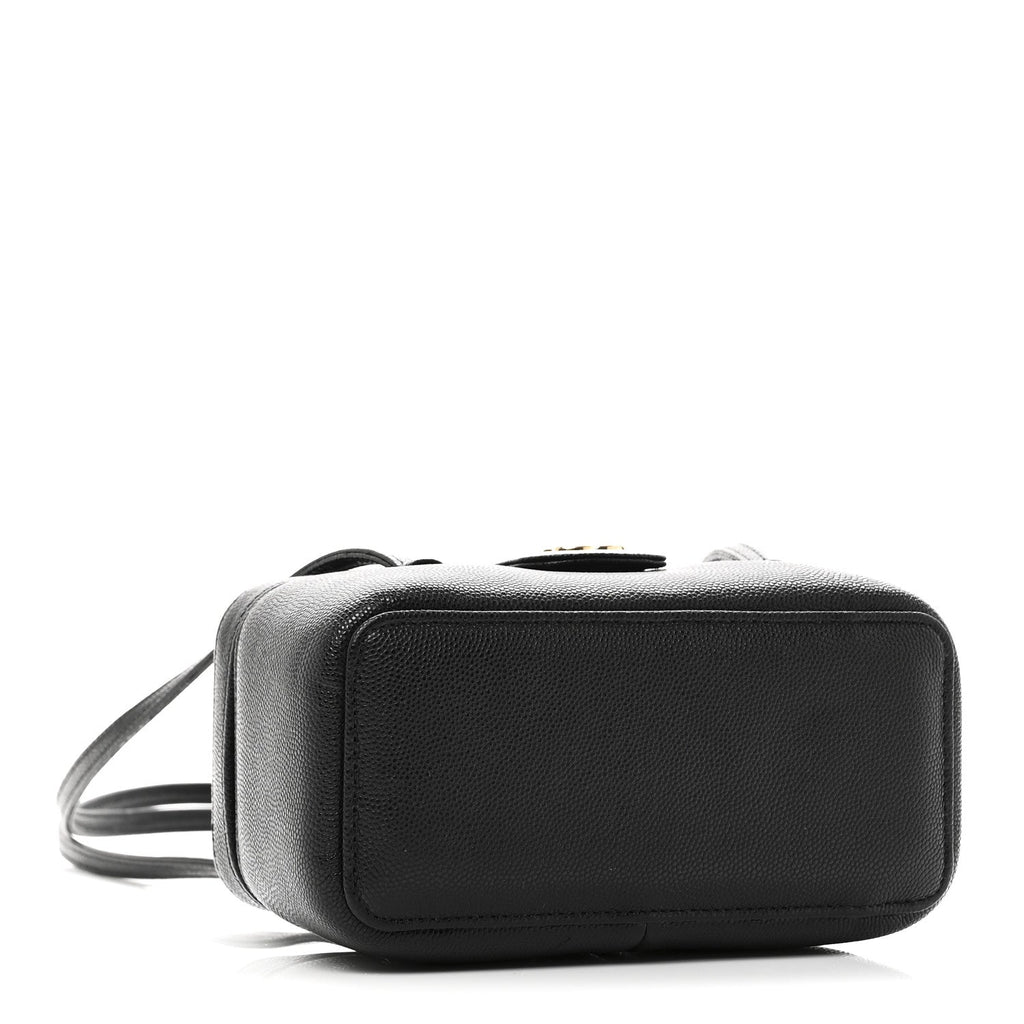 Chanel Shiny Caviar Preppy Coco Long Vanity With Strap Black