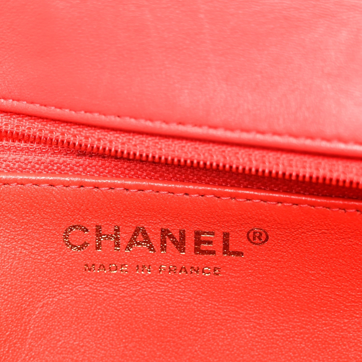 Chanel Lambskin Quilted Flap Clutch Red
