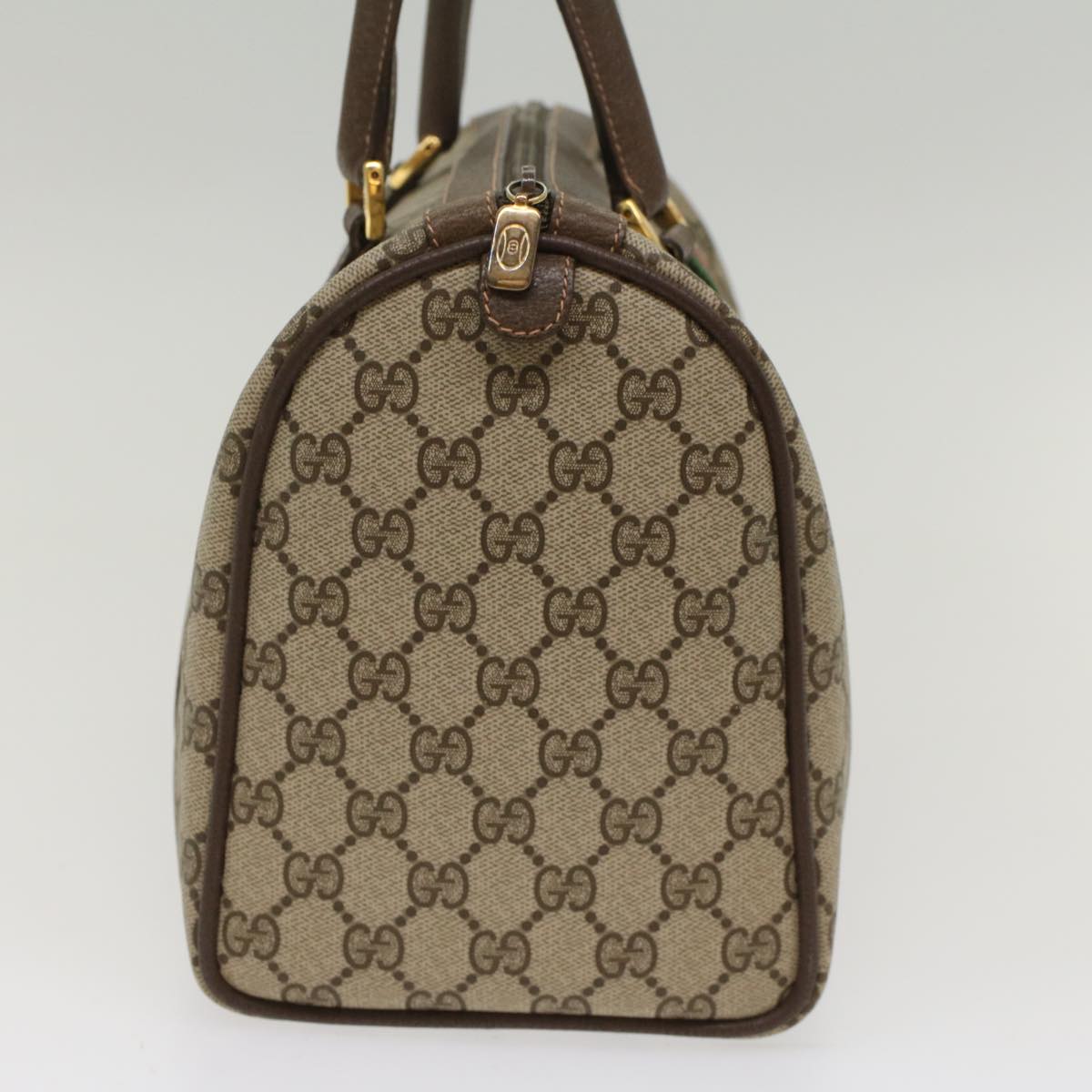 GUCCI GG Canvas Web Sherry Line Hand Bag Beige Red Green 40.02.007  49929