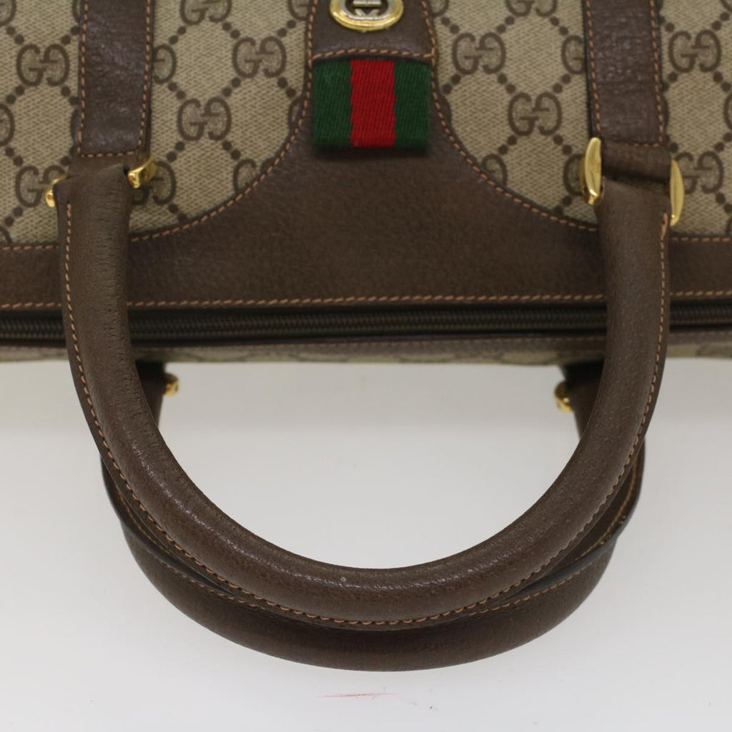 GUCCI GG Canvas Web Sherry Line Hand Bag Beige Red Green 40.02.007  49929
