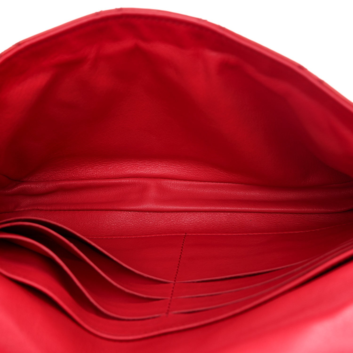 Christian Dior Patent Cannage New Lock Pouch Red
