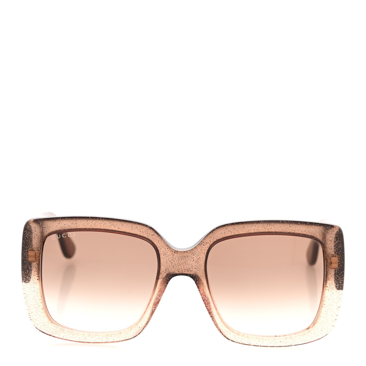 Gucci Glitter Acetate Square Frame Sunglasses GG3814S Brown