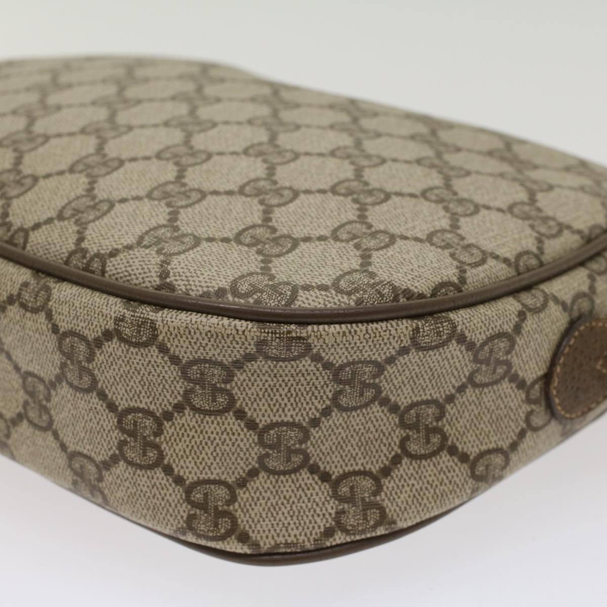 GUCCI GG Canvas Web Sherry Line Clutch Bag Beige Red 8901034  49988