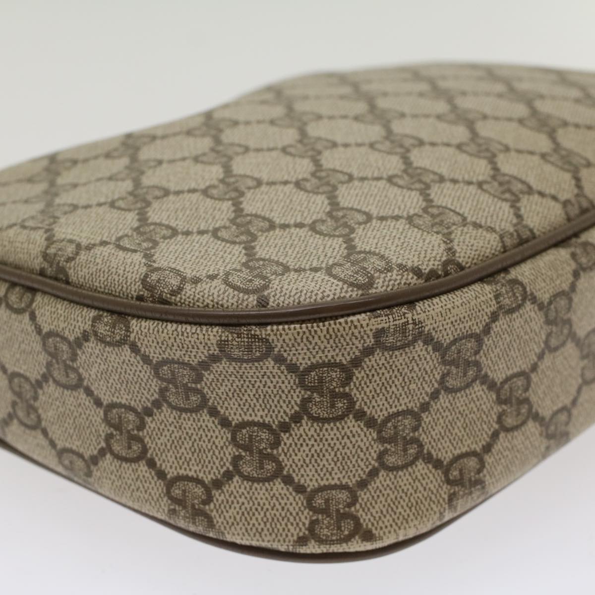 GUCCI GG Canvas Web Sherry Line Clutch Bag Beige Red 8901034  49988