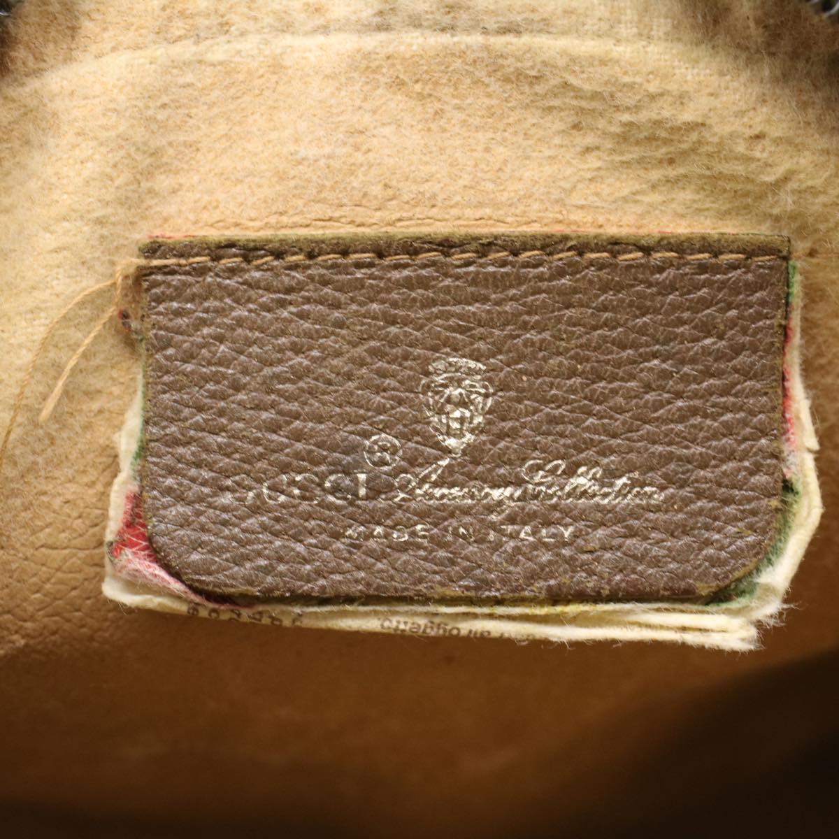 GUCCI GG Canvas Web Sherry Line Clutch Bag Beige Red 8901034  49988