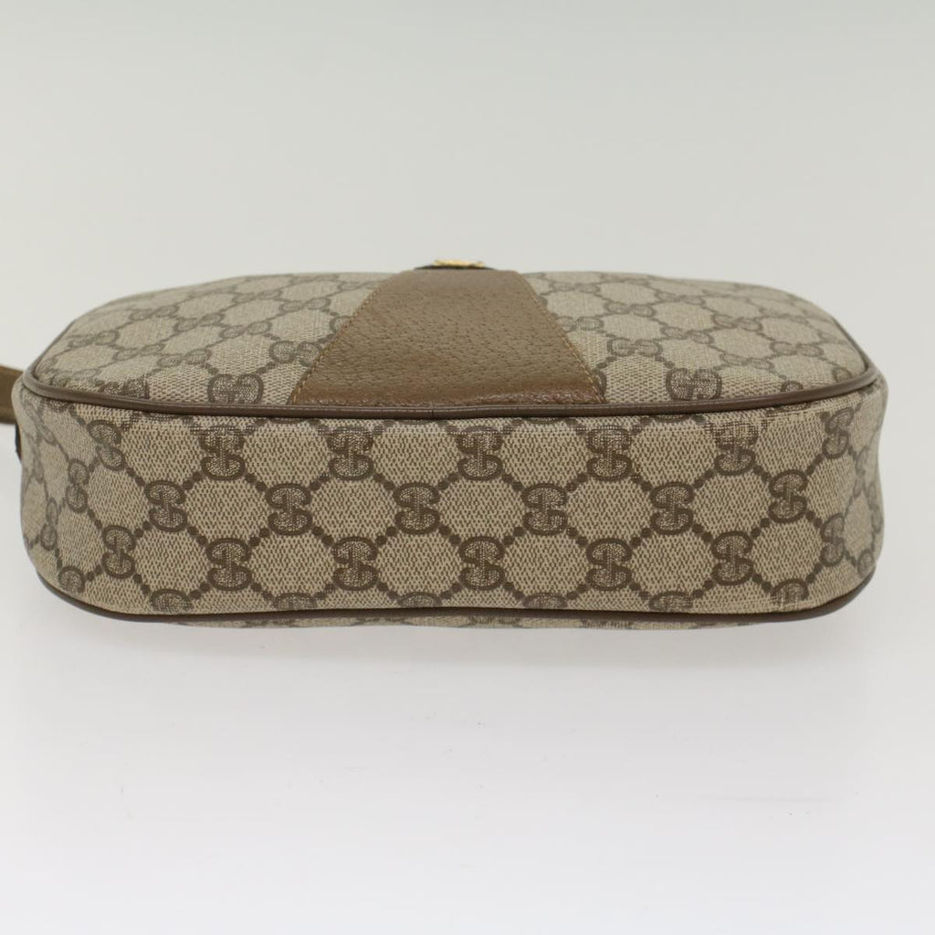 GUCCI GG Canvas Web Sherry Line Clutch Bag Beige Red 8901034  49988