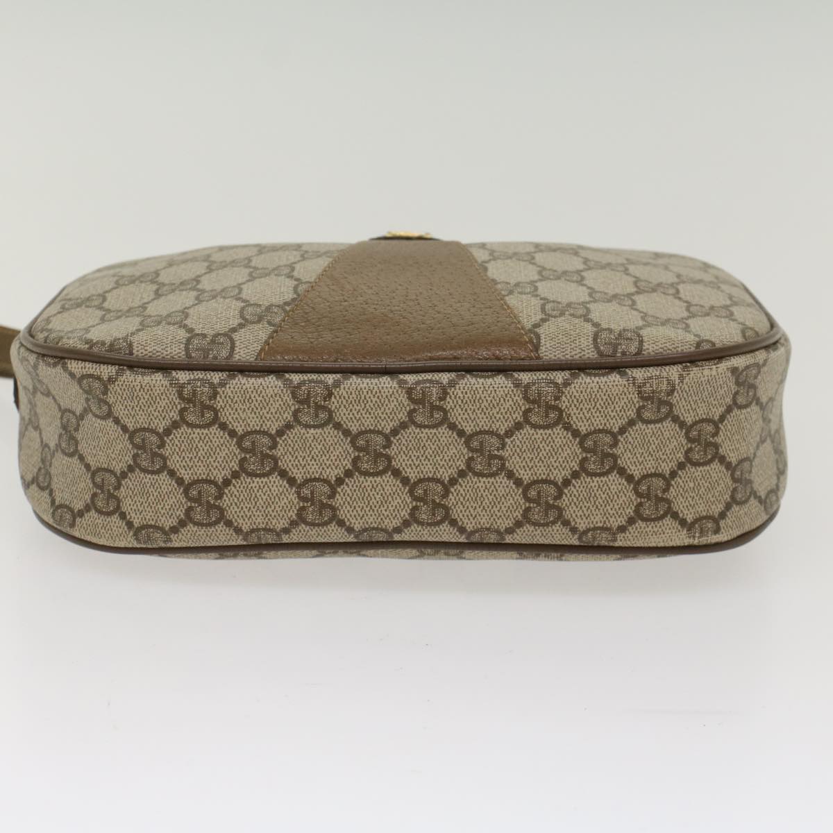 GUCCI GG Canvas Web Sherry Line Clutch Bag Beige Red 8901034  49988