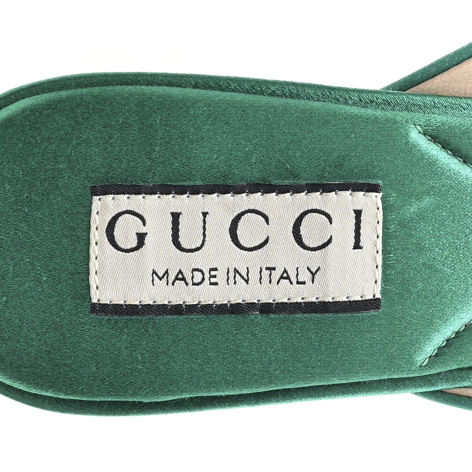 Gucci Raso Seta Malaga Kid Crystal Horsebit Sandals 37.5 Jade Caribbean Green