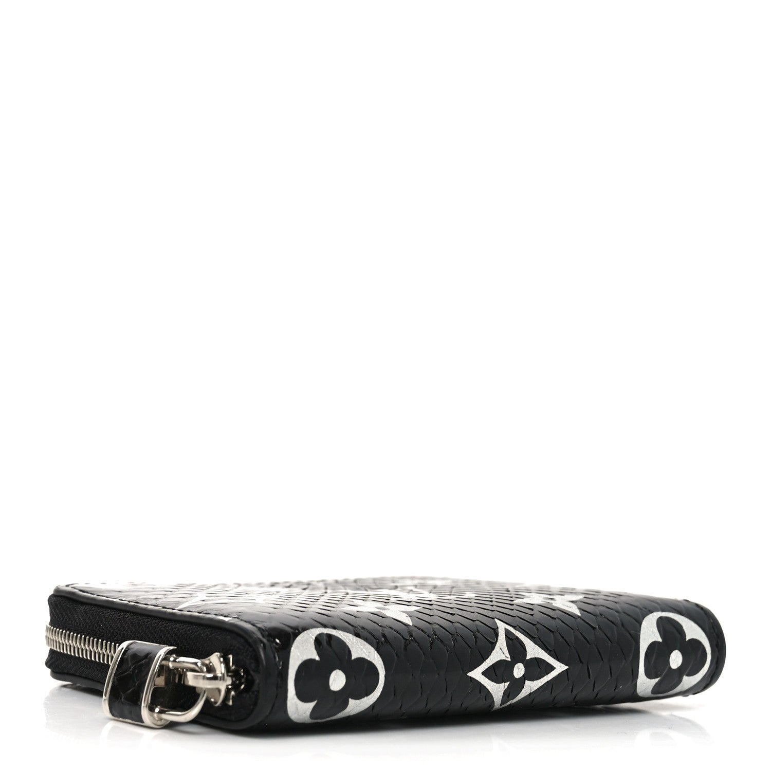 Louis Vuitton Snakeskin Monogram Zippy Padlock Coin Purse Black
