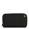 Gucci Dollar Calfskin GG Zip Around Wallet Black