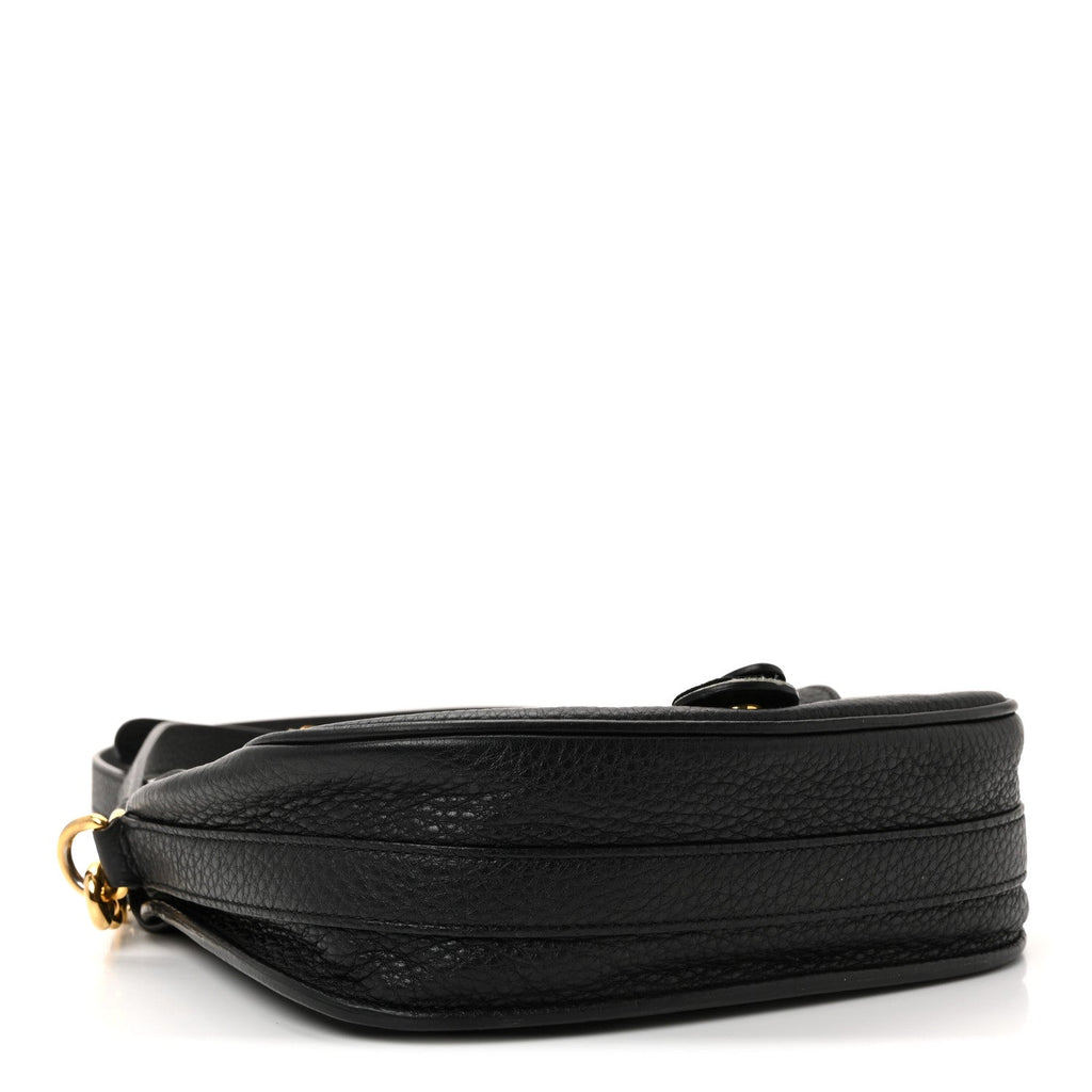 Christian Dior Grained Calfskin Medium Bobby Flap Black